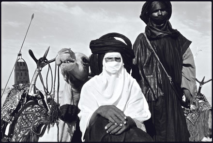 Tuareg men at a tinde festival in Azode