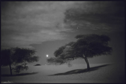 Jupiter and Saturn setting over the Adrar